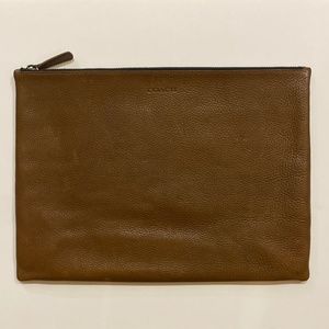 Coach leather clutch zip pouch